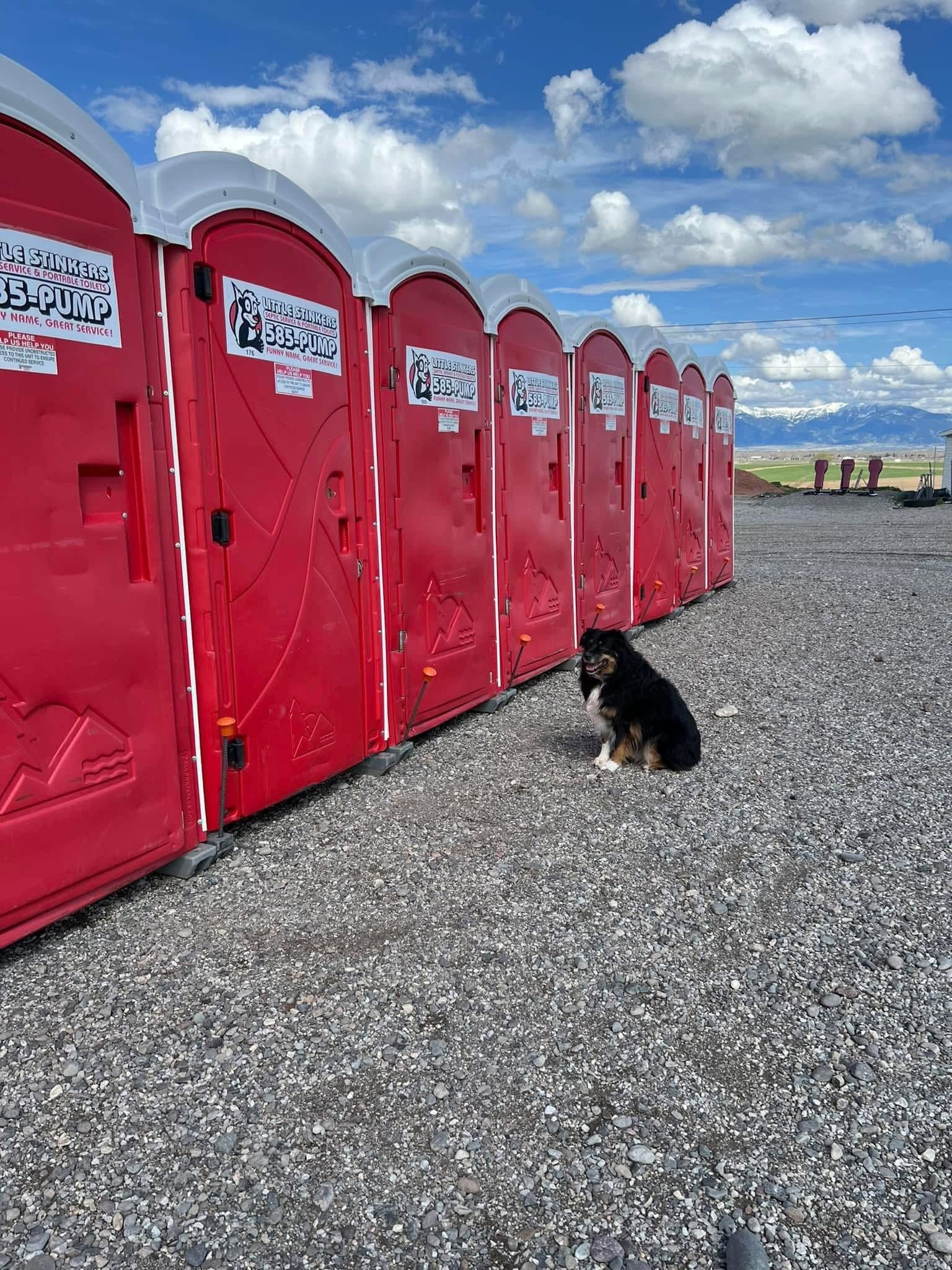 Little Stinkers portable toilets at a Bozeman area site