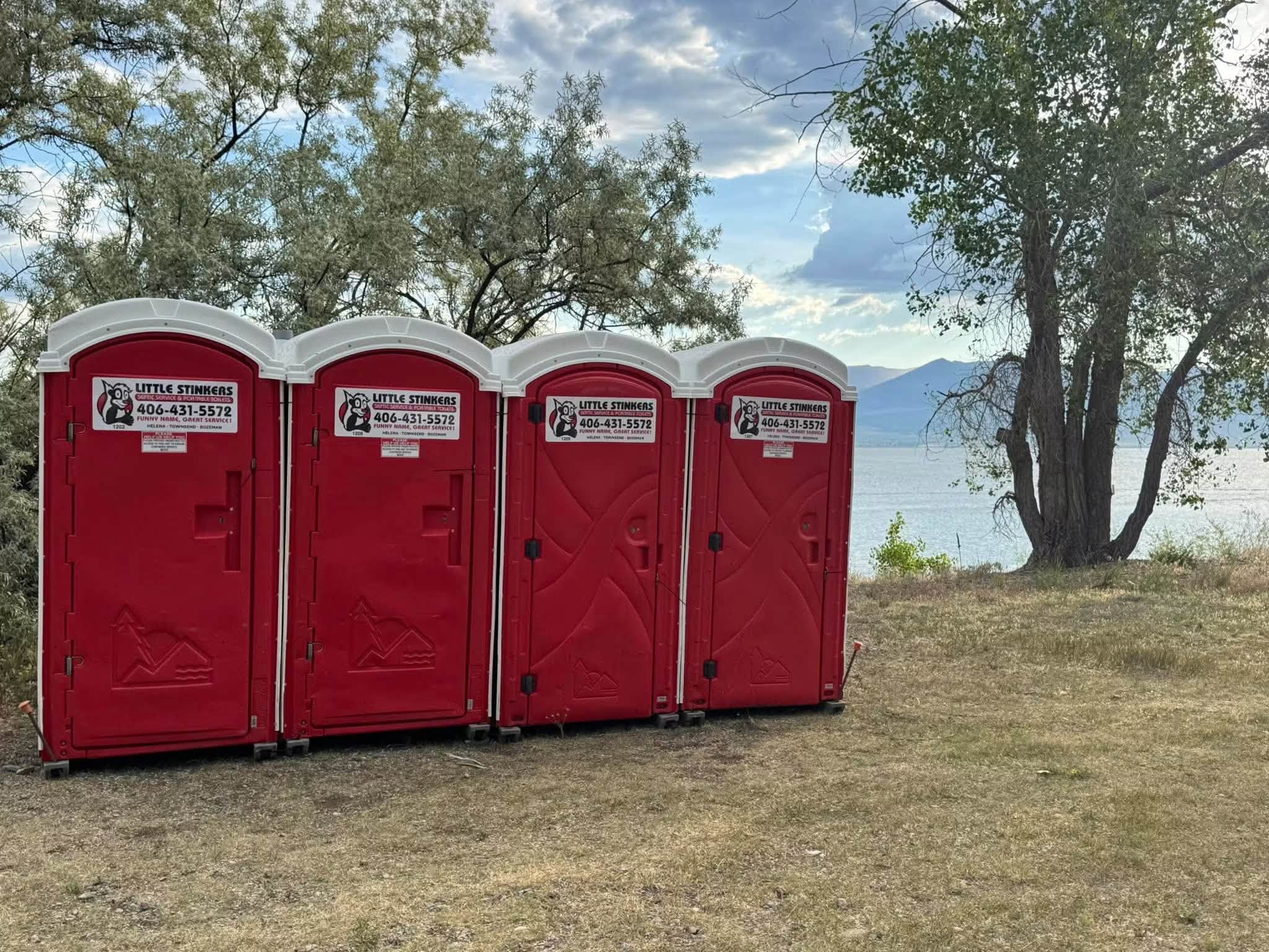 Little Stinkers portable toilets at a Helena area outdoor event
